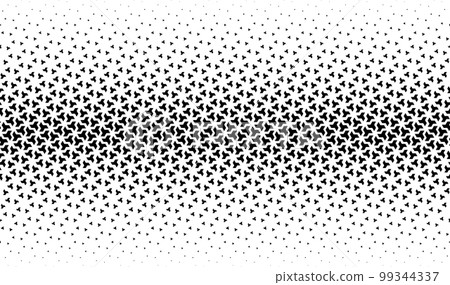 Geometric pattern of black figures on a white background.Seamless in one direction. Geometric pattern of black figures on a white background.Seamless in one direction. 99344337