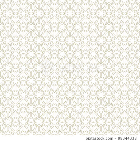 Seamless geometric ornament . Brown color contoured lines . Seamless geometric ornament . Brown color contoured lines . 99344338