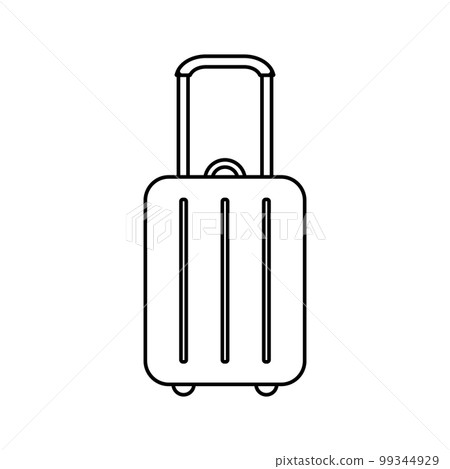 Suitcase icon on white. 99344929