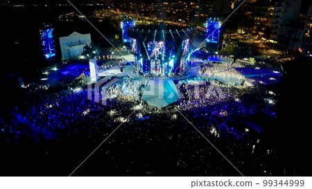 Drone image of the most crowded concert of turkey in celebration of the 100th anniversary of the liberation of izmir 99344999