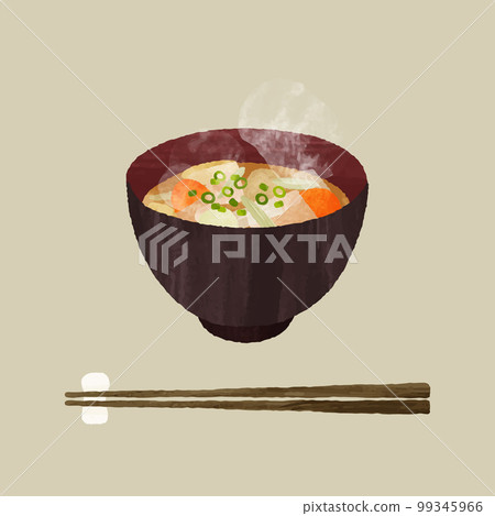豬肉和蔬菜味噌湯 豬肉和蔬菜味噌湯 99345966