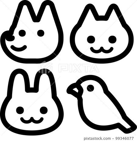 Dog, cat, rabbit and bird icon 99346077