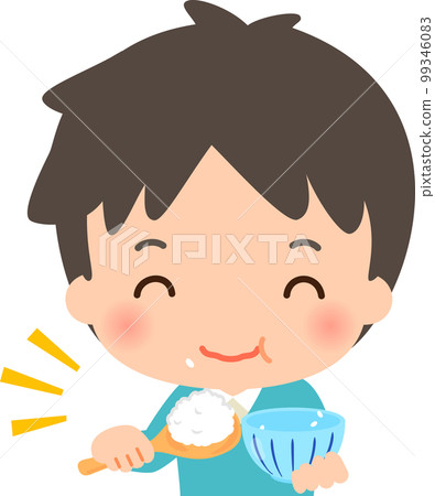 man serving rice 99346083