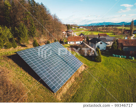 Privately owned solar farm in the countryside 99346717