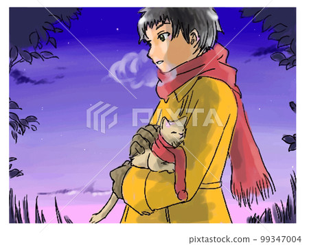 Akatsuki no Sora and Muffler Cat 99347004