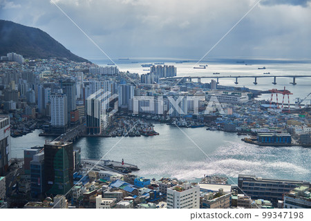 Cityscape of Busan Metropolitan City in South Korea 99347198
