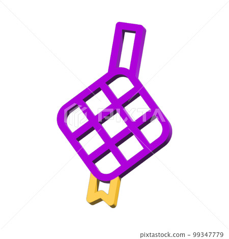 3D ramadan Icons symbol isolated on white background Photo illustration element perfect sign from modern collection 3D style 99347779