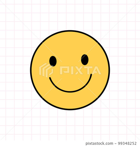 Smile face icon in the style of the 90s Smile face icon in the style of the 90s 99348252