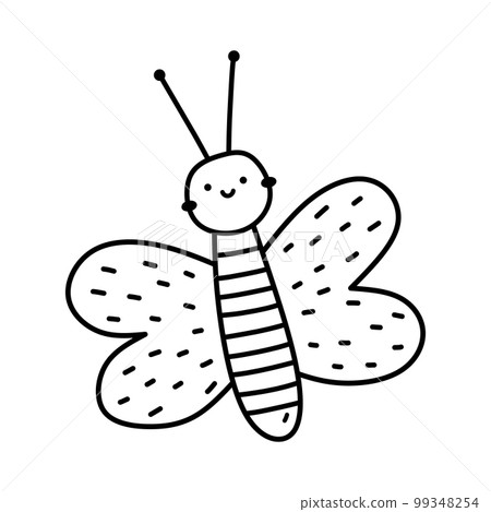 Cute and funny flying butterfly isolated on white Cute and funny flying butterfly isolated on white 99348254