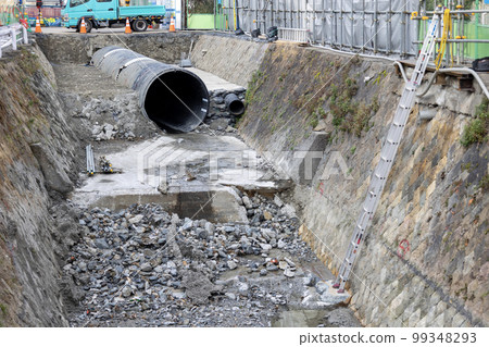 一級河川上川箱涵安裝工程(2023年2月11日攝) 一級河川上川箱涵安裝工程(2023年2月11日攝) 99348293
