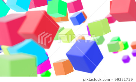 CG cube Many floating cubes CG cube Many floating cubes 99351739