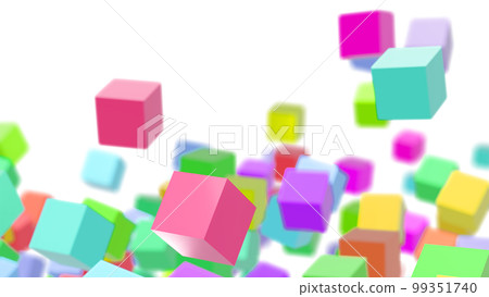 CG cube Many floating cubes CG cube Many floating cubes 99351740