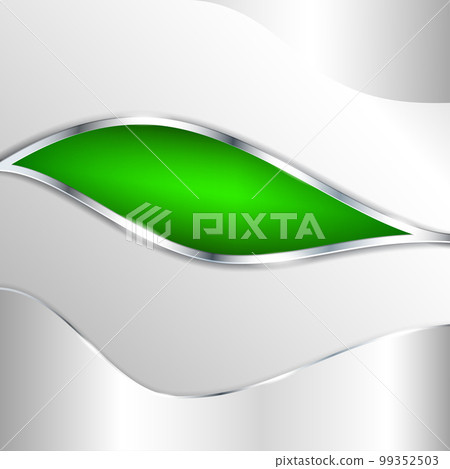 Abstract metallic background with green element Abstract metallic background with green element 99352503