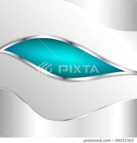 Abstract metallic background with turquoise element 99352505