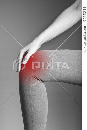 Knee pain, strain. Joint injury concept, inflammation Knee pain, strain. Joint injury concept, inflammation 99352514