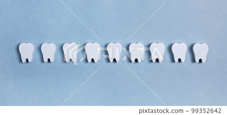 White healthy teeth row, models. Dental concept 99352642