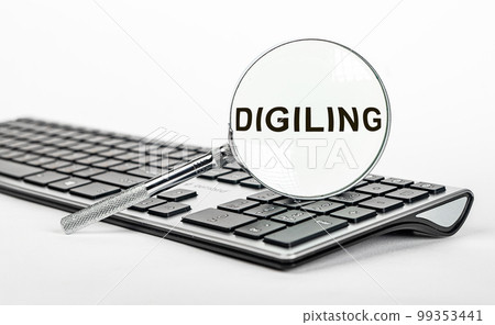 DigiLing, Digital Linguistics science concept. New study of communication with computer 99353441