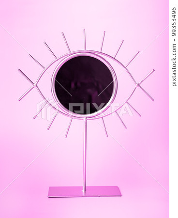Cute mirror of eye and eyelashes shaped frame Cute mirror of eye and eyelashes shaped frame 99353496