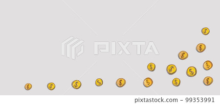 Dollar coin hand drawing - financial theme Dollar coin hand drawing - financial theme 99353991