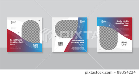 Modern promotion square web banner for social media mobile apps. Elegant sale and discount promo backgrounds for digital marketing 99354224