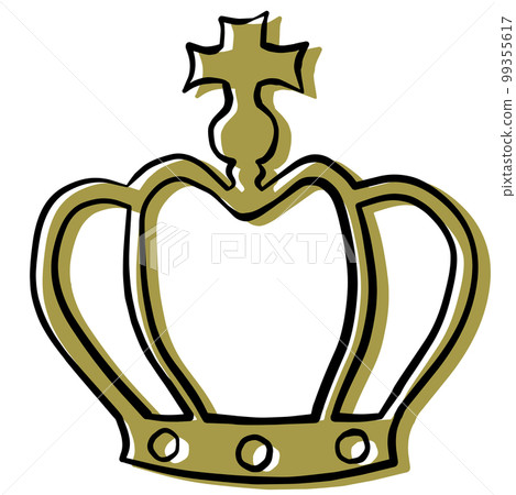 hand painted golden crown hand painted golden crown 99355617