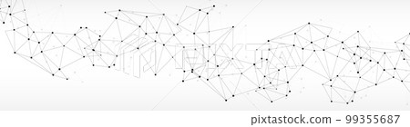 Abstract plexus big data background with dots connecting network of nodes. Abstract plexus big data background with dots connecting network of nodes. 99355687