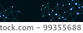 Abstract plexus big data background with dots connecting network of node on. a dark color with neon blue. 99355688