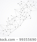 Abstract plexus big data background with dots connecting network of nodes. 99355690