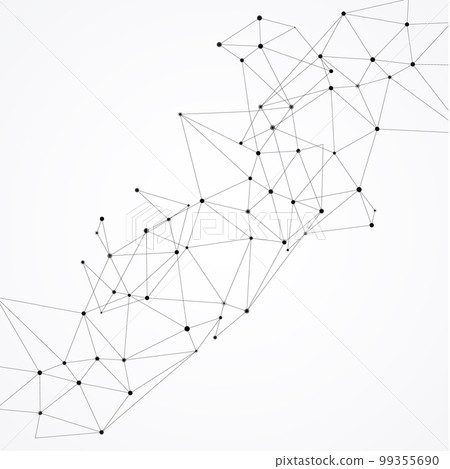 Abstract plexus big data background with dots connecting network of nodes. Abstract plexus big data background with dots connecting network of nodes. 99355690