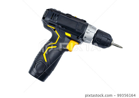 Cordless screwdriver isolated on white background 99356164