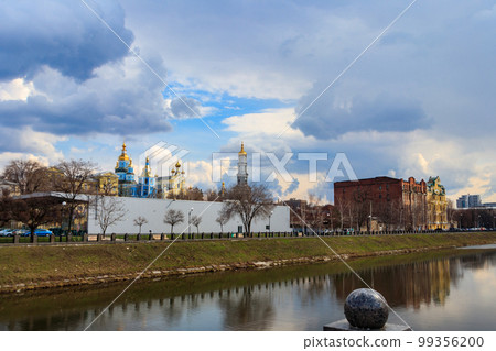 View of Intercession (Pokrovsky) Monastery and the Lopan river in Kharkov, Ukraine 99356200