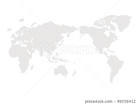 灰色世界地圖-簡單圓點世界地圖 99356412