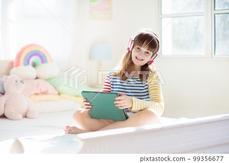 Teenager and computer. Teen school kid with tablet Teenager and computer. Teen school kid with tablet 99356677