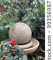 round globe garden decoration water fountain rose plants green  99356987