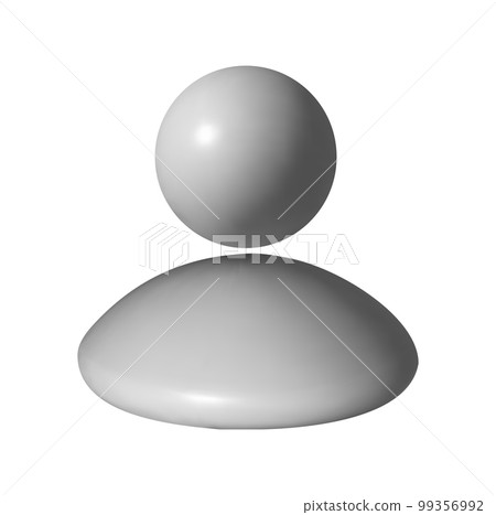 3d gray vector mesh user avatar icon in minimalistic style. User symbol for your website design, logo, app, UI. illustration isolated on white background 99356992