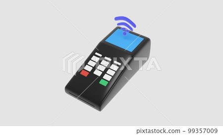 3d illustration paywave contactless machine pay  99357009