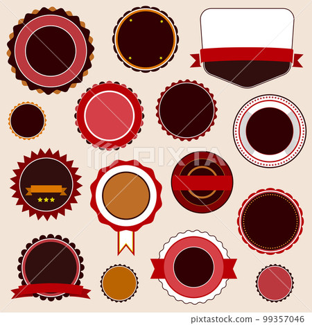 Set of sale badges, labels and stickers without... - Stock Illustration ...
