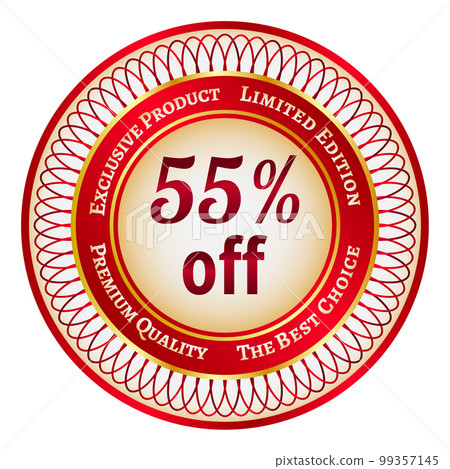 Label on 55 percent discount 99357145