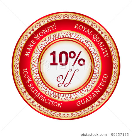 Label on 10 percent discount Label on 10 percent discount 99357155
