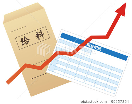 Salary Salary statement image material 99357264