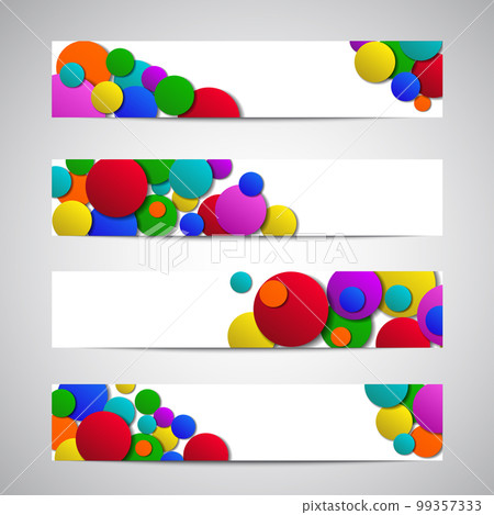 Flyers with colored circles 99357333