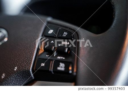 Hyundai Tucson interior design close up front view on the parking space Hyundai Tucson interior design close up front view on the parking space 99357403