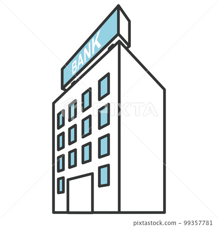 Bank building image material 99357781