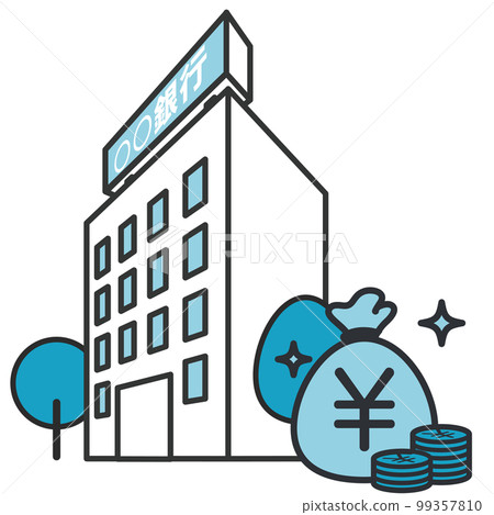 Bank building image material 99357810