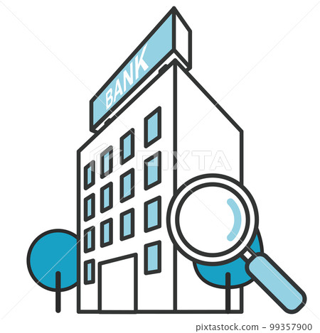 Bank building image material 99357900