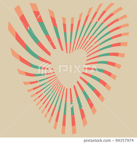 Vintage shabby chic vector heart beige background. 1970 retro style. Vintage shabby chic vector heart beige background. 1970 retro style. 99357974