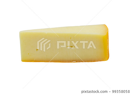 Piece of cheese isolated on white background Piece of cheese isolated on white background 99358058