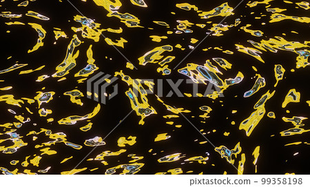 Yellow multi-colored elements, distortion, imitation psychedelic mosaic, trendy background. 99358198