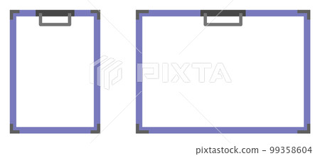 Illustration of a clipboard holding a notepad 99358604