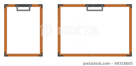 Illustration of a clipboard holding a notepad Illustration of a clipboard holding a notepad 99358605